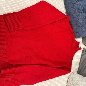 H&M Vibrant Red Turtleneck Sweater